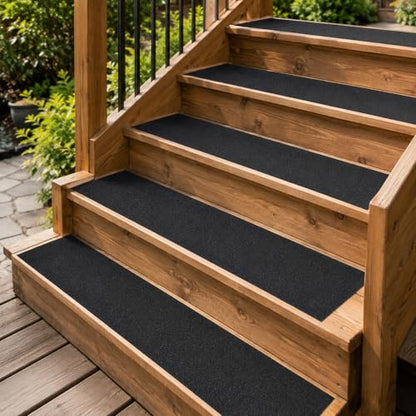 8" x 60 Ft Black Anti Slip Tape, 80 Grit Non Skid Grip for Stairs - size: 8'' x 60FT