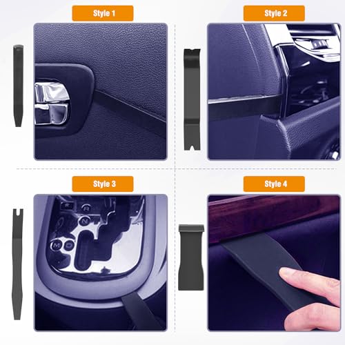 GOOACC 6PCS Auto Trim Removal Tool Kit Black - color: 6pcs Trim Removal Tool Black
