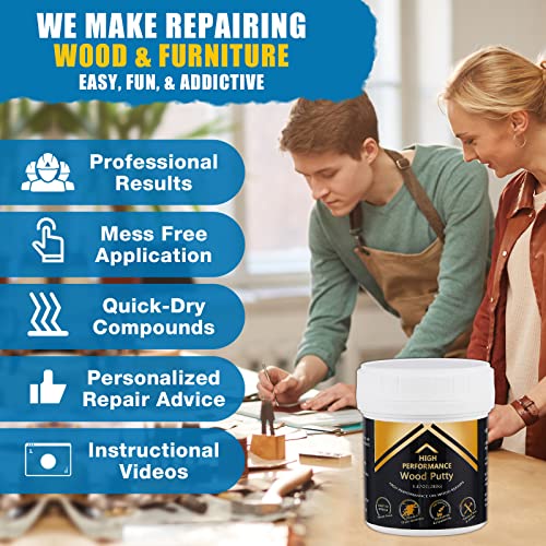 Deuvuo Natual Wood Putty, Wood Putty Filler - Our Wood Grain Filler Offers a Quick and Lasting Fix for Any Damage or Flaw - Paintable, Stainable, Sandable & Quick Drying - 9.87 Ounce - color: 9.87oz Natual