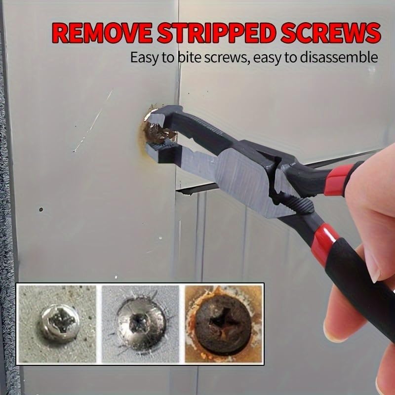 Engineer Pliers - One-Way Screw Removal Tool for Stripped Screws, Durable Metal Construction