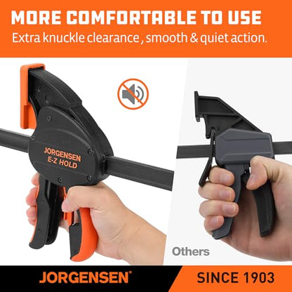 JORGENSEN E-Z Hold 2-Pack 24" 800LBS Heavy Duty Woodworking Bar Clamps - size: 24 inch