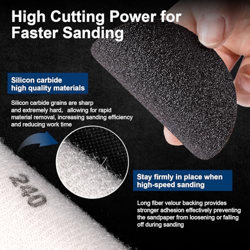 199 PCS 3 Inch Wet Dry Sanding Discs 60-10000 Grit Hook and Loop Sandpaper - style: 3 Inch Sanding Discs with Polishing Pads