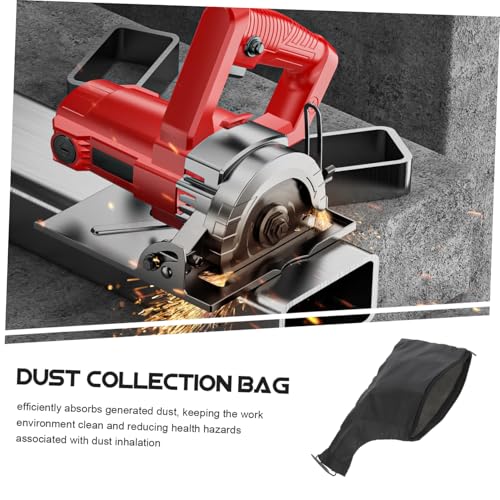 Homoyoyo Electric Circular Saw Dust Bag Universal Dust Collection Bag with Iron Wire Frame Bottom Zipper Opening 8.66 X 5.90 X 0.11 in for Woodworking Renovation Furniture Cutting