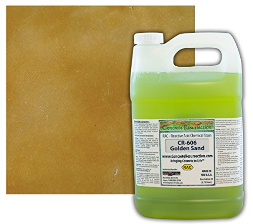Acid Concrete Stain Professional Grade - Golden Sand, 1 Gallon - color: Golden Sand, size: 1 Gallon
