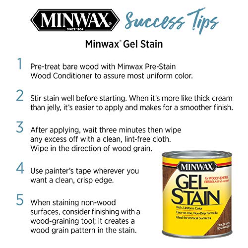 Minwax 66060000 Gel Stain, Walnut, 1 Quart - color: Walnut, size: Quart