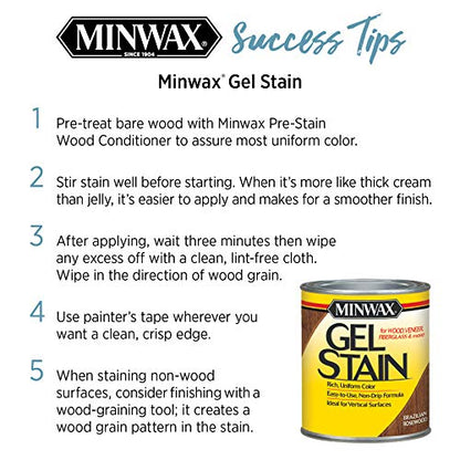 Minwax 66060000 Gel Stain, Walnut, 1 Quart - color: Walnut, size: Quart