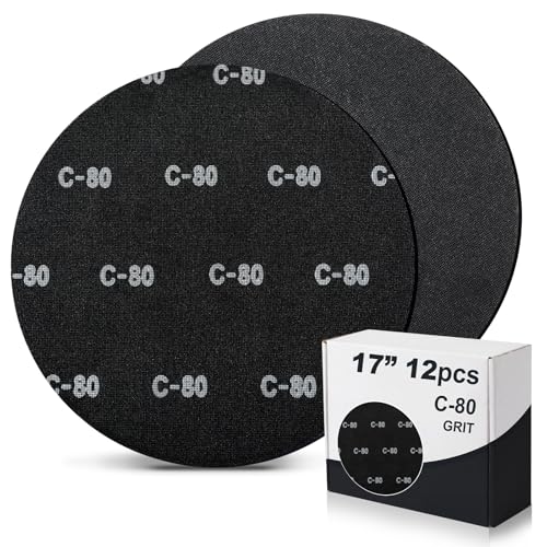 Lounsweer 12Pcs 17" Sanding Screen Disc Mesh Floor Sanding Screen, 80 Grit - style: 80 Grit