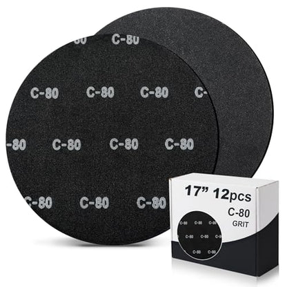 Lounsweer 12Pcs 17" Sanding Screen Disc Mesh Floor Sanding Screen, 80 Grit - style: 80 Grit