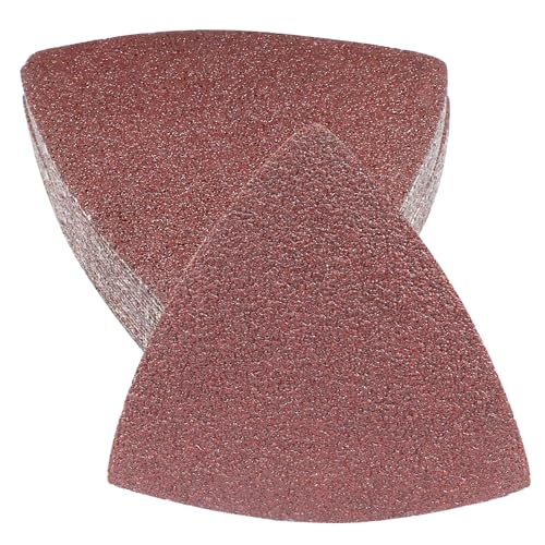 100 Pcs Triangle Sanding Pads, 80mm, 60 Grit - size: 60 Grit