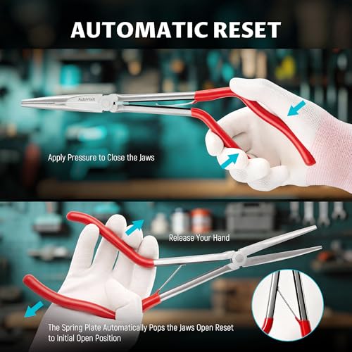 2-Piece Pistol Pliers Set, 11" Long Nose & 10" Long Pliers