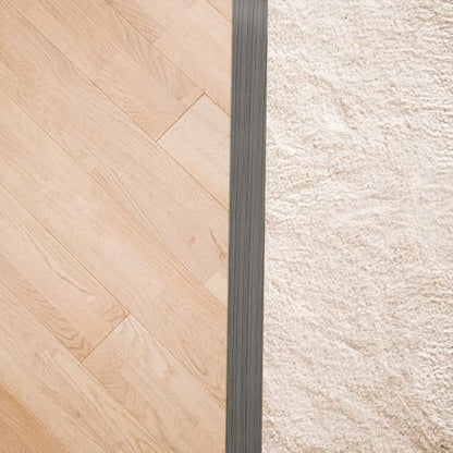 8Ft X 3in Wide Floor Transition Strip, Dark Gray Self Adhesive Vinyl Threshold Strip for Floor Gaps （Walnut Dark Gray - color: Walnut Dark Gray