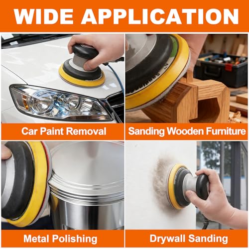 24 PCS 5 Inch Hook and Loop Sanding Sponge Discs Set 180 to 2000 Grit - size: 5 In Mix Grit 24 PCS