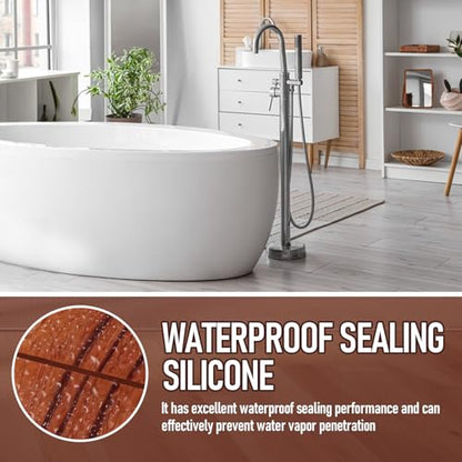 JAOJAO Brown Silicone Caulk Without Cracking or Peeling Long-Lasting Joints - color: Brown, size: 100ML