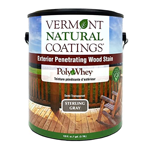Vermont Natural Coatings PolyWhey Exterior Penetrating Stain - Sterling Gray - Gallon - color: Sterling Gray, size: Gallon