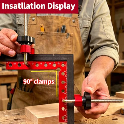2PCS 90° Corner Clamps Woodworking, Aluminum 5.5" Right Angle Kit - size: 2pcs