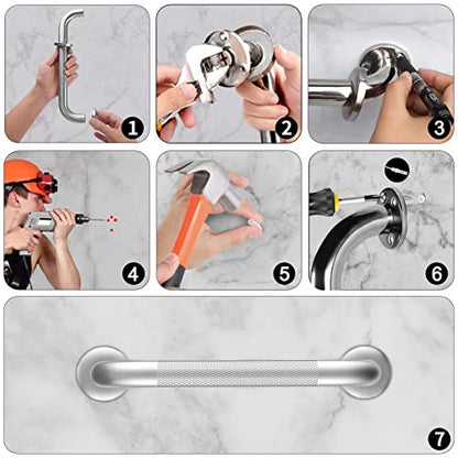 2 Pack 12 Inch Grab Bars for Bathtubs and Showers,Anti Slip Shower Grab Bar - size: 12 Inch