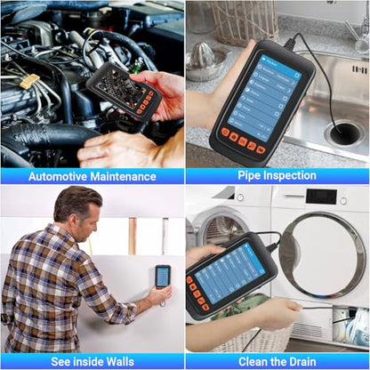 Endoscope Camera with Light, 4.3" IPS Screen Inspection Borescope Camera