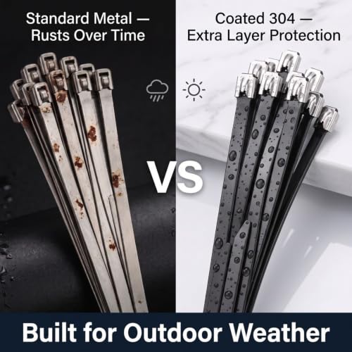 Metal Zip Tie Tool: Stainless Steel Cable Tie Gun Kit with 300 Zip Ties