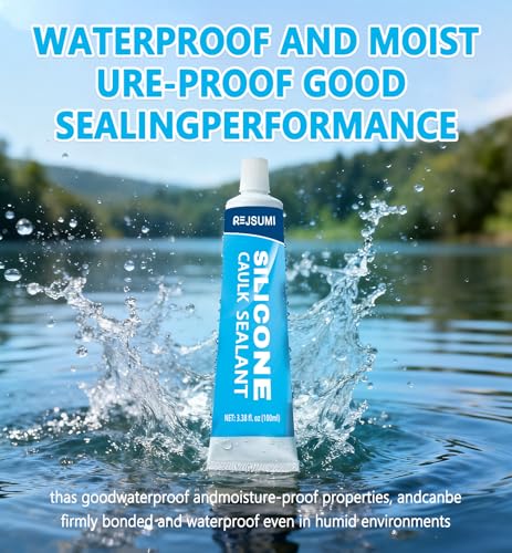 Clear Silicone Caulk 3.38 fl oz (100ml), Waterproof Silicone Sealant - size: 100ml