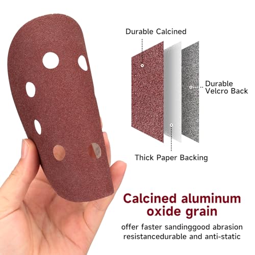 100PCS 5 Inch Sanding Discs 320 Grit Sandpaper for Orbital Sander - style: Aluminum oxide