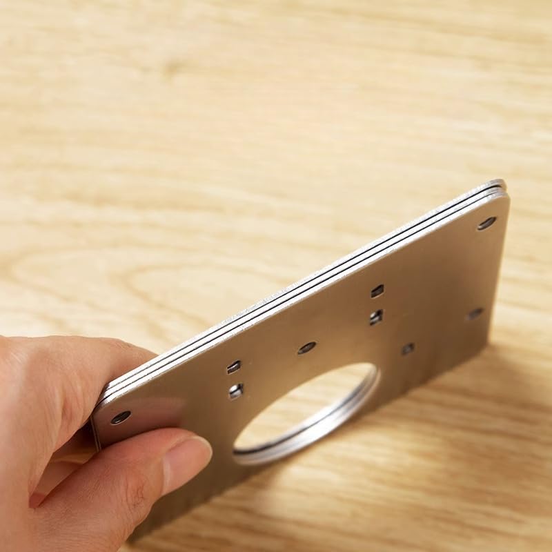 2Sets Stainless Steel Hinge Repair Plates with Screws Cabinet Door Hardware
