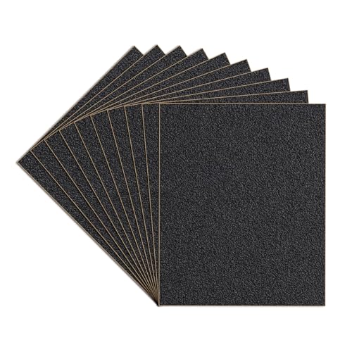 10-Sheets 100 Grit Sandpaper, 9 x 11 Inch Wet Dry Sand Paper Assortment Pack, Silicon Carbide Abrasive Sanding Sheets for Automotive Car Paint Metal Wood Furniture Crafts Polishing - size: 9x11 inch, style: 100Grit 10 Pcs