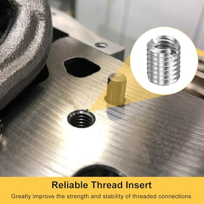 HARFINGTON 20pcs Thread Repair Inserts M8 x 1.25 Male to M6 x 1 Female Thread 10mm Long Stainless Steel Reducing Nuts Metric Self Tapping Sleeves Threaded Reducer Industrial Fasteners - size: M8 x 1.25 Male to M6 x 1 Female x 10mm