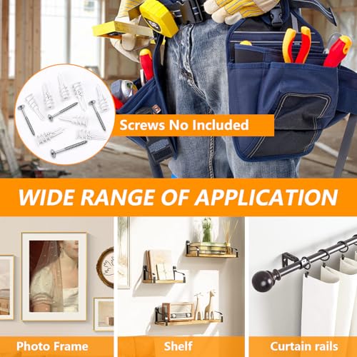 100 Pcs Self Drilling Drywall Anchors (Screws No Included), Plastic Anchors for Drywall, Sheetrock, Gypsum Wallboard, Screw Anchors for Multiple Wall Hanging Items, No Pre Drilling Required