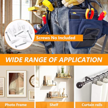 100 Pcs Self Drilling Drywall Anchors (Screws No Included), Plastic Anchors for Drywall, Sheetrock, Gypsum Wallboard, Screw Anchors for Multiple Wall Hanging Items, No Pre Drilling Required