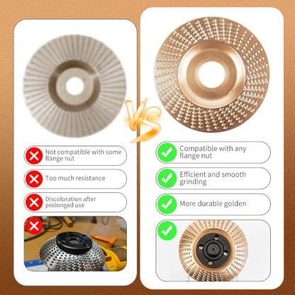 AngleGrinderWood CarvingSet – Tungsten Carbide Grinding&SandingDiscs