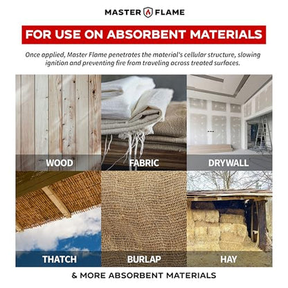 Master FX Master Flame Class A Fire Retardant for Wood & Fabric, 1 Gallon - style: 1 Gallon
