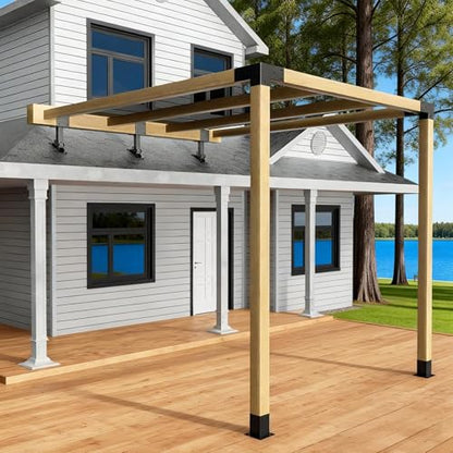 4"x4" Heavy Duty Roof Riser Brackets, 180° Adjustable Angle Pergola Roof Brackets, Black Metal Roof Riser Brackets for Patio Cover, Pergola, Gazebo, Wood Post (1 Pack) - color: Adjustable direction and base, size: 1pcs