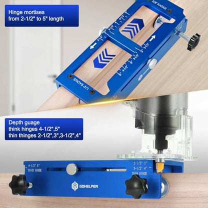 Door Hinge Jig, Door Hinge Template Kit for Router, Blue One - style: Blue One