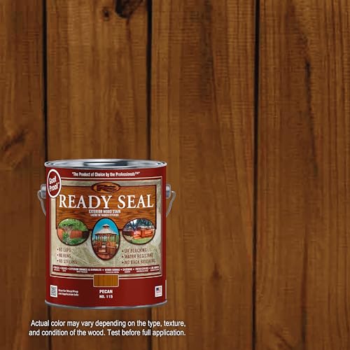 Ready Seal Exterior Wood Stain & Sealer, Pecan, 1 Gallon - color: Pecan, size: 1 Gallon