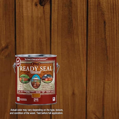 Ready Seal Exterior Wood Stain & Sealer, Pecan, 1 Gallon - color: Pecan, size: 1 Gallon