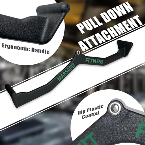 Ergonomic LAT Pull Down Bars, Back and Triceps Strength Training Equipment, LAT Pulldown Attachments, Cable Attachments for Home Gym - color: BT0025