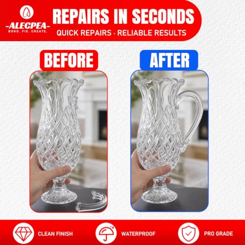 ALECPEA Glass Glue Clear, 30g Thick Super Glue for Glass with 3 Droppers - color: Glass Glue