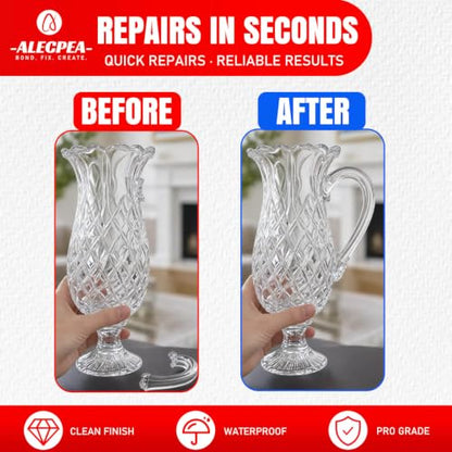 ALECPEA Glass Glue Clear, 30g Thick Super Glue for Glass with 3 Droppers - color: Glass Glue