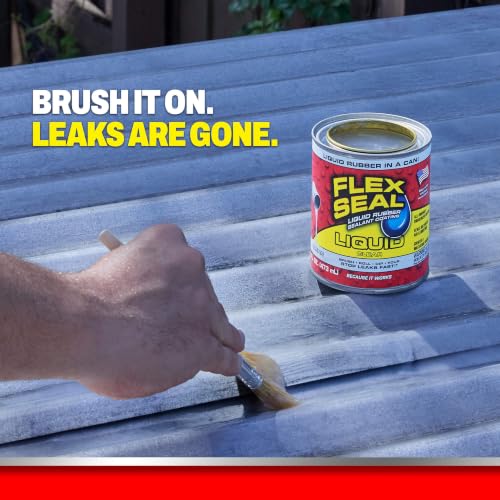 Flex Seal Liquid Rubber Sealant Coating, Waterproof, Clear, 16 oz - color: Clear, size: 16 oz