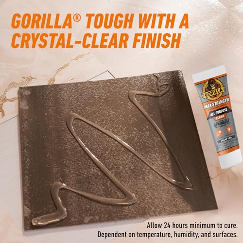 Gorilla Max Strength Construction Adhesive, Clear, 7 oz Tube, 1-Pack - size: 7oz, style: 1 Pack