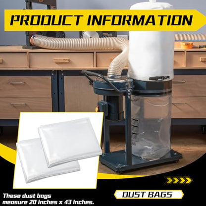 70002 Clear Plastic Dust Collection Bags, 20-Inch x 43-Inch, 6 PCS - style: 6 PCS