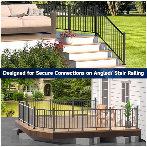 Egadis 2 Pack Aluminum Adjustable Railing Bracket - color: The Bracket-Adjustable - 2Pack