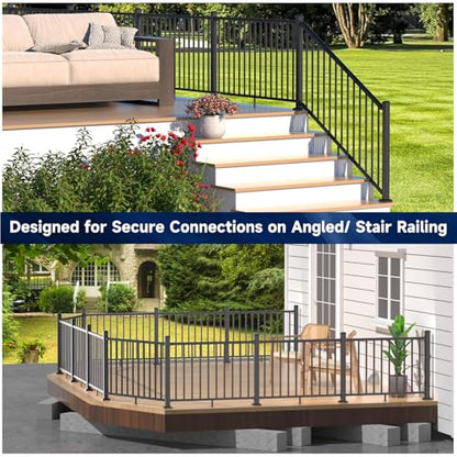 Egadis 2 Pack Aluminum Adjustable Railing Bracket - color: The Bracket-Adjustable - 2Pack