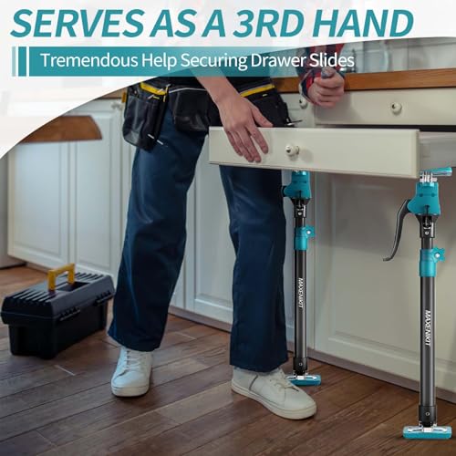 Third Hand Support Pole Heavy Duty, Cabinet Jacks for Installing Cabinets with 265 LBS Capacity and Expand from 23-3/5 to 45-3/10 in, 2-PC - size: 23.6" - 45.3" 2Pcs