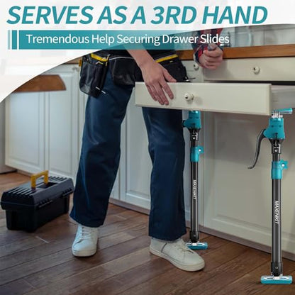 Third Hand Support Pole Heavy Duty, Cabinet Jacks for Installing Cabinets with 265 LBS Capacity and Expand from 23-3/5 to 45-3/10 in, 2-PC - size: 23.6" - 45.3" 2Pcs