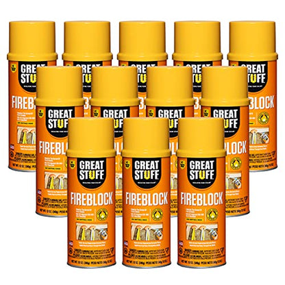 Great Stuff Fireblock Gap Filler | Insulating Foam Sealant, 12 oz. – Orange (12 Pack)