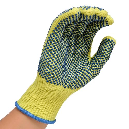 G & F Products 1670L Yellow Kevlar Knit Cut Resistant Work Gloves, Protective Gloves to Secure Hands From Scrapes, Cuts In Kitchen, Wood Carving, Carpentry & DEA - size: Large (Pack of 1)