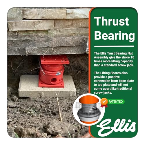 Ellis Manufacturing Stealth Lifting Shore 3.25" to 4.25", 20,000 lbs Load Capacity, 5 lb, Adjustable Structural Support with Thrust Bearings and 4-Lug Nut - size: 3.25"-4.25"
