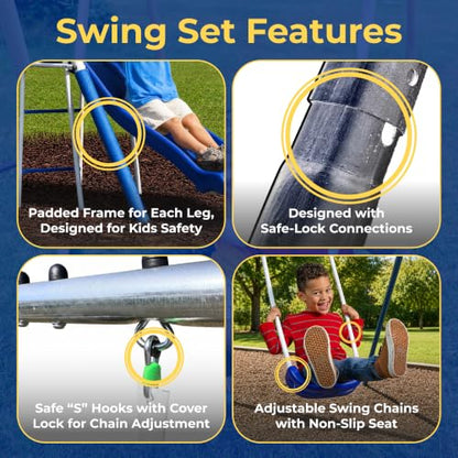 XDP Recreation SuperDisc Plus Safe-Arch Swing Set, Backyard Playground