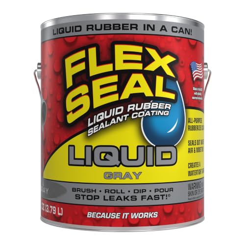 Flex Seal Liquid Rubber Sealant Coating, Waterproof, Gray, 128 oz - color: Gray, size: 128 oz